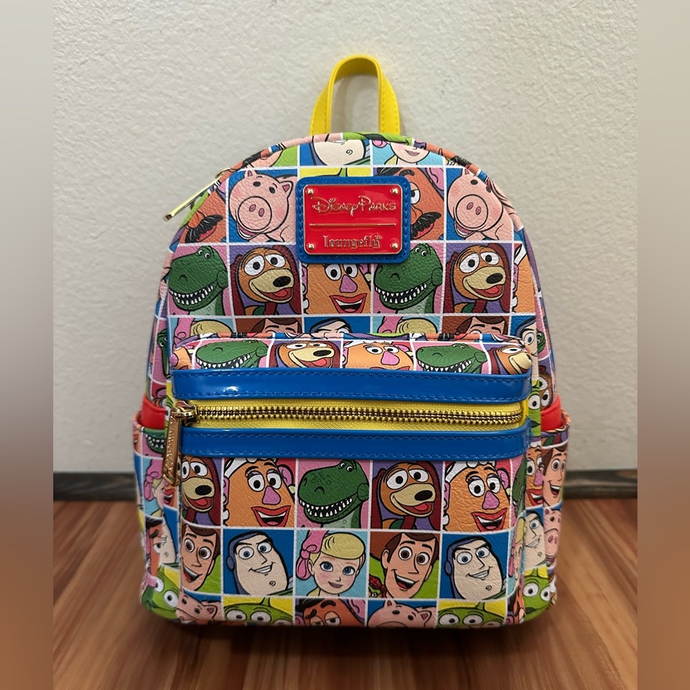 Disney Parks Loungefly Toy Story Character Squares Mini Backpack